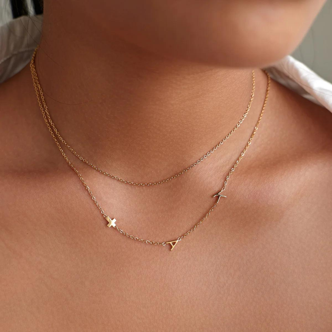 Sideways Initial Necklace