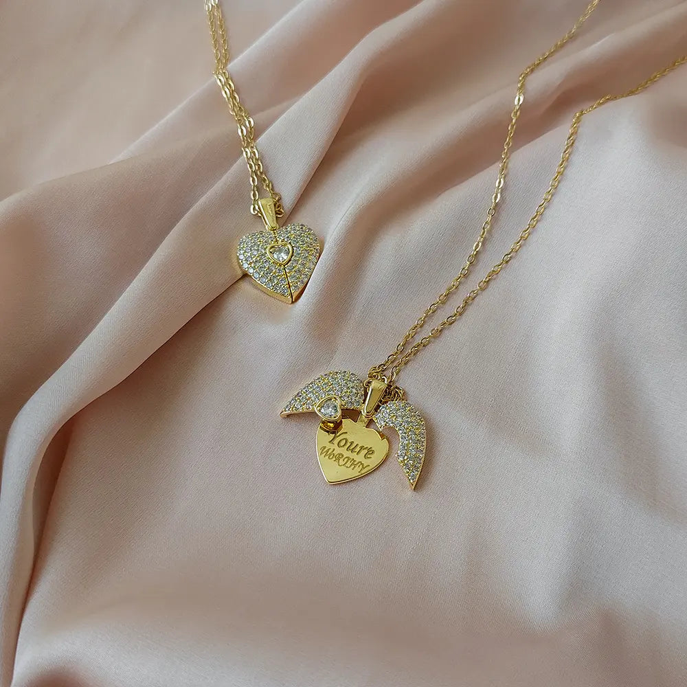 Open Heart Personalized Necklace