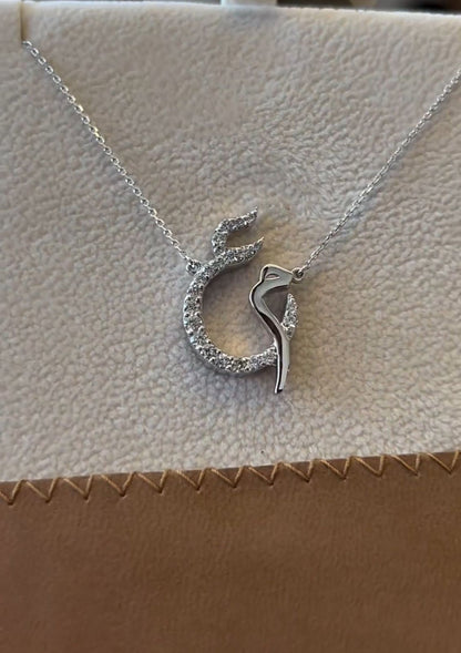 Stone-Encrusted Letter Necklace