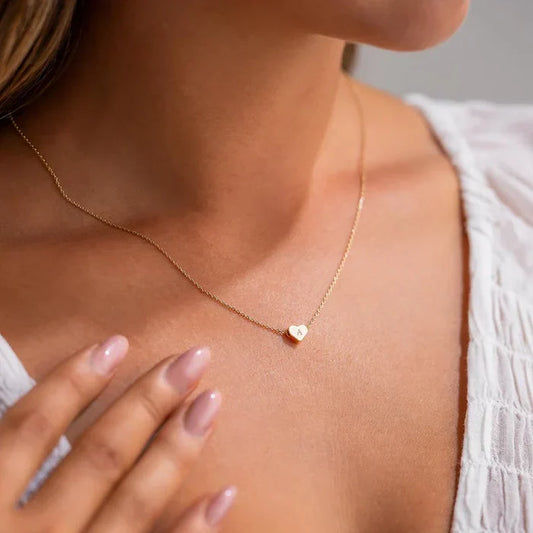 Heart Initial Necklace